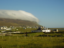 Clouds from the Atlantic Ocean over the Mountain of Minaun, Achill Island.